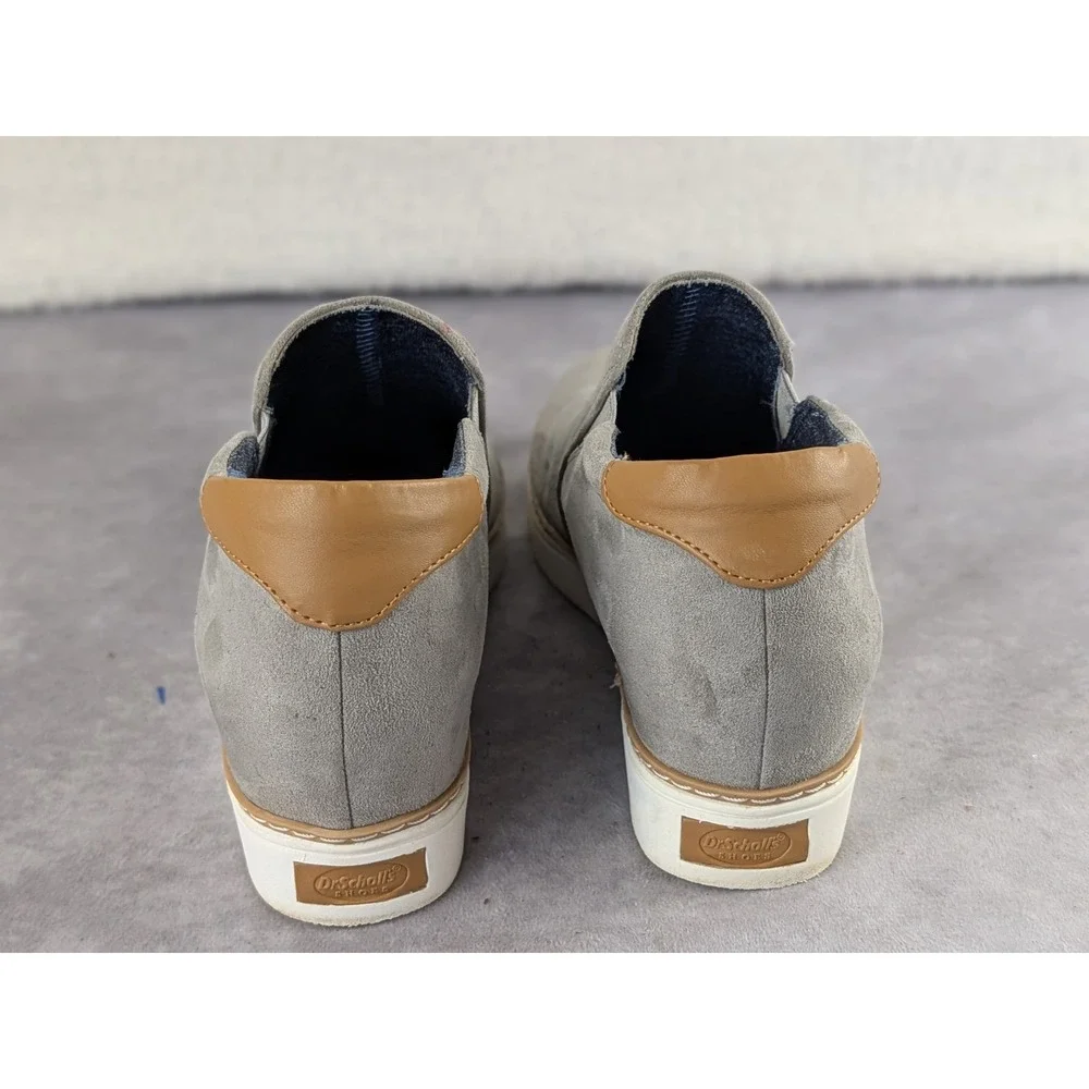 Dr. Scholls Womens Abbott Wedge Sneaker Grey Slip On Shoes 8M S345